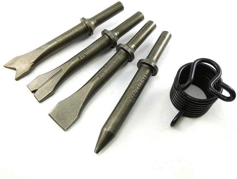 DYNAMIC POWER Short Barrel Air Hammer Kit with 4-Chisels, Alloyed steel barrel and heat-treated piston, 4500 bpm D319115-SA - Image 3